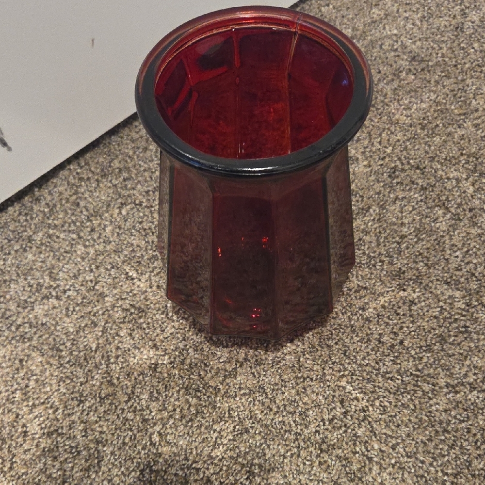 Elegant Red Glass Vase